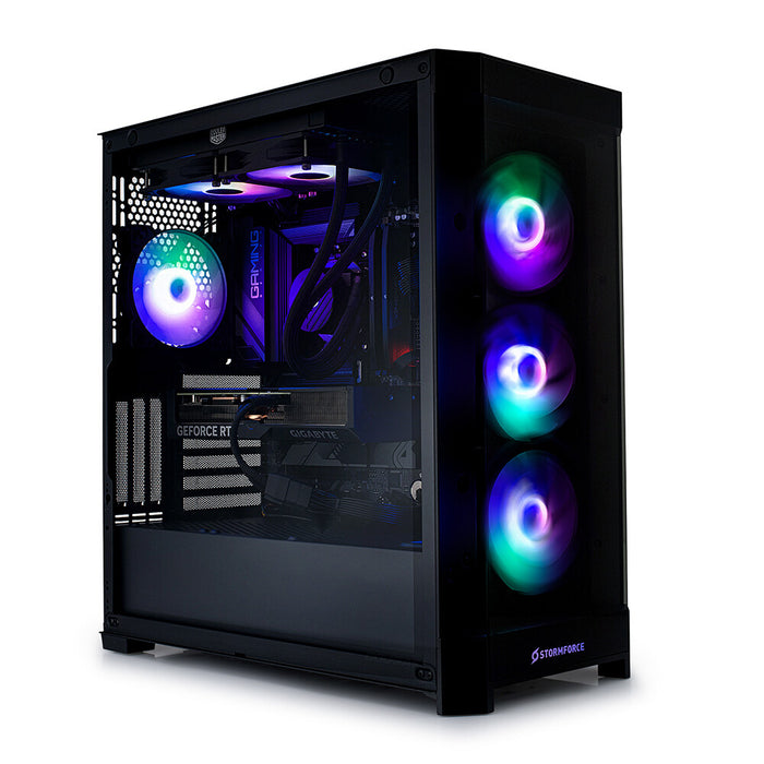 Stormforce Crystal Gaming PC - Intel® Core™ i7-12700F -  16 GB DDR4-SDRAM -  1 TB SSD- NVIDIA GeForce RTX 4060 Ti - Windows 11 Home - Midi Tower Gaming PC -Black