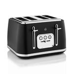 Swan Serenity Toaster 4 slices 2100 W 6 Levels of toasting Plastic Black