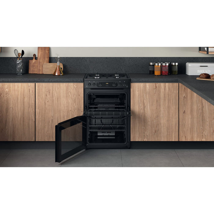 Hotpoint Ariston HDM67G0CMB/UK Freestanding cooker Gas Black A+