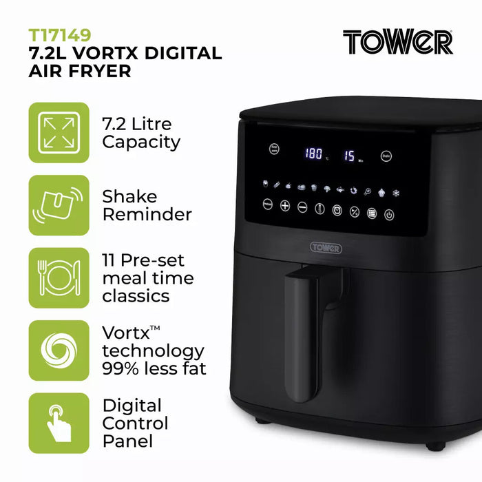 Tower Vortx 7.2L Digital Air Fryer 1650W