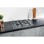 Hotpoint PAN 642 IX/H Black, Stainless steel Built-in 58 cm Gas 4 zone(s)