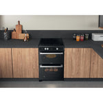 Hotpoint HDT67I9HM2C/UK Freestanding cooker Electric Zone induction hob Black