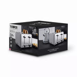 Tower Sera 4 Slice Toaster With Smoked Chrome Trim Grey