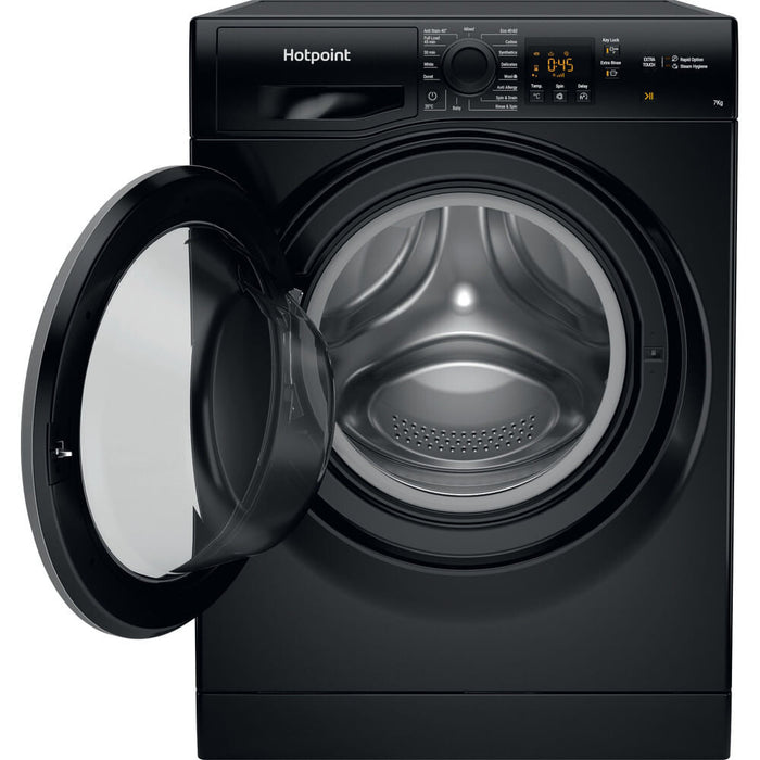 Hotpoint NSWM 743U BS UK N washing machine Front-load 7 kg 1400 RPM Black