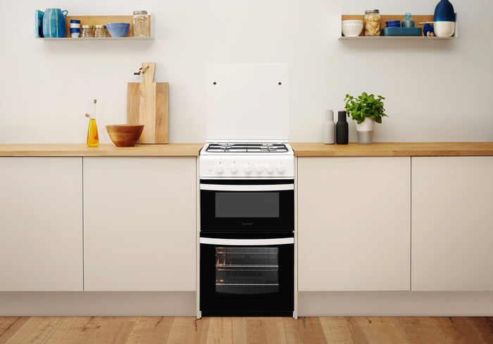 Indesit ID5G00KMW/UK /L cooker Freestanding cooker Gas White