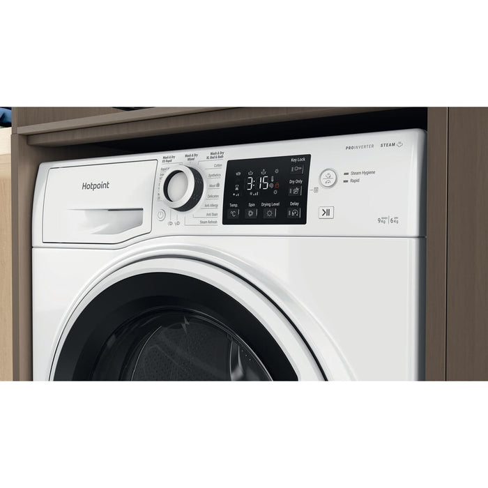 Hotpoint NDB 9635 W UK washer dryer Freestanding Front-load White D