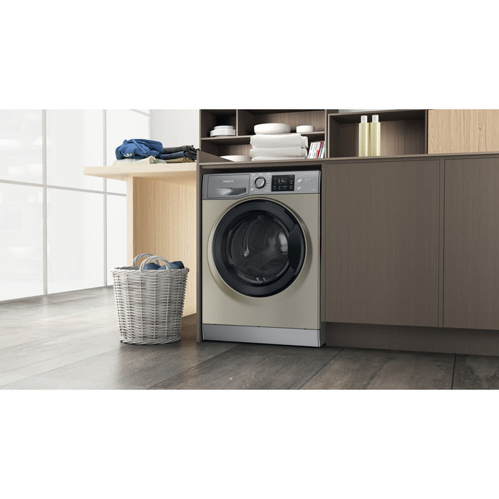 Hotpoint NDB 9635 GK UK washer dryer Freestanding Front-load Graphite D