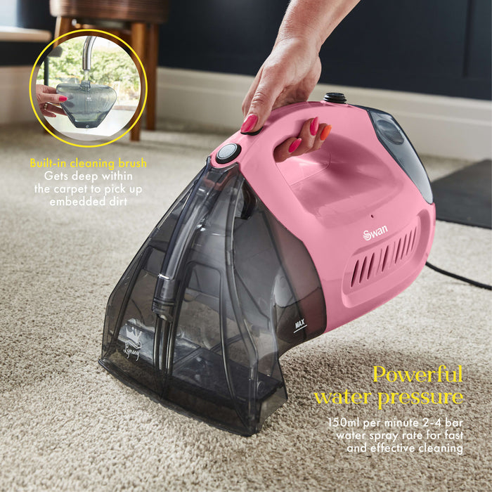 Swan SC18410QOCN handheld vacuum Pink Bagless