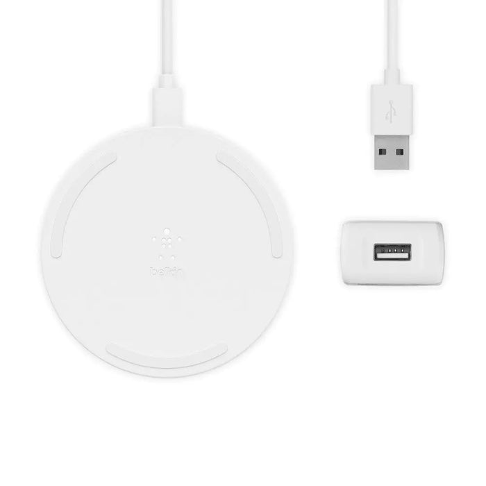 Belkin WIA001MYWH mobile device charger Mobile phone White AC Wireless charging Fast charging Auto BELKIN