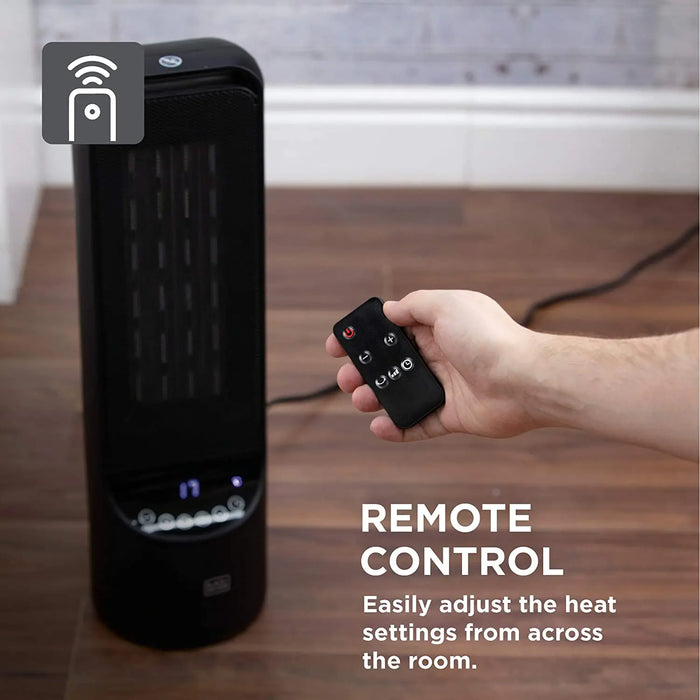 Black+decker Oscillating Digital Controls Ceramic Tower Heater