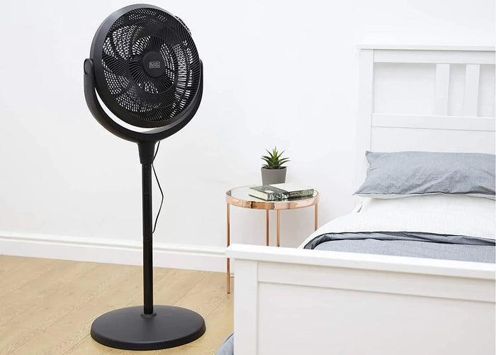 Black & Decker 16 Inch High Velocity Power Stand and Floor Fan - Black