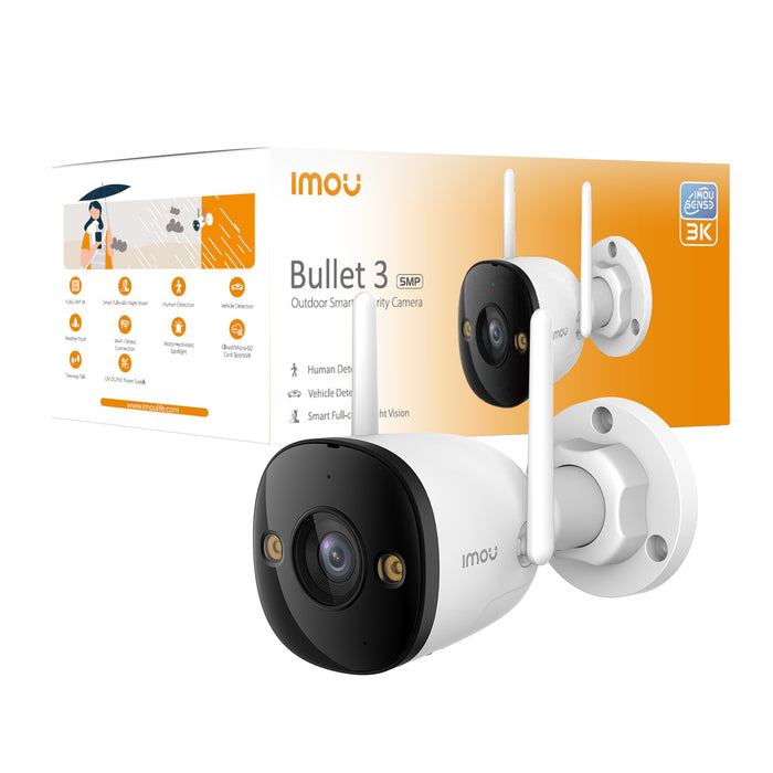 IMOU Bullet 3, 3K/5MP, Outdoor Smart Wi-Fi Plug-In Security Camera IMOU