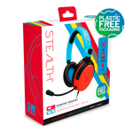 Stealth C6-100 Gaming Headset for Switch, XBOX, PS4/PS5, PC - Neon Blue/Red Stealth