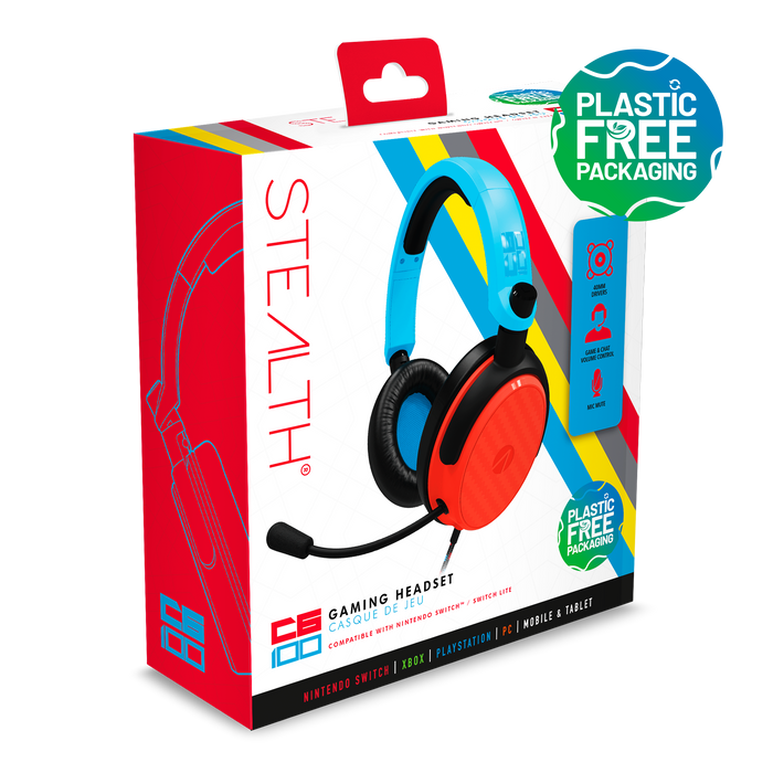 Stealth C6-100 Gaming Headset for Switch, XBOX, PS4/PS5, PC - Neon Blu -  Comet