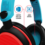 Stealth C6-100 Gaming Headset for Switch, XBOX, PS4/PS5, PC - Neon Blue/Red Stealth