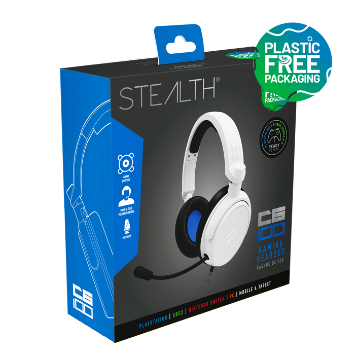 Gaming PS4/PS5, Headset - for Stealth PC Switch, Comet XBOX, C6-100 - Blue/Whi