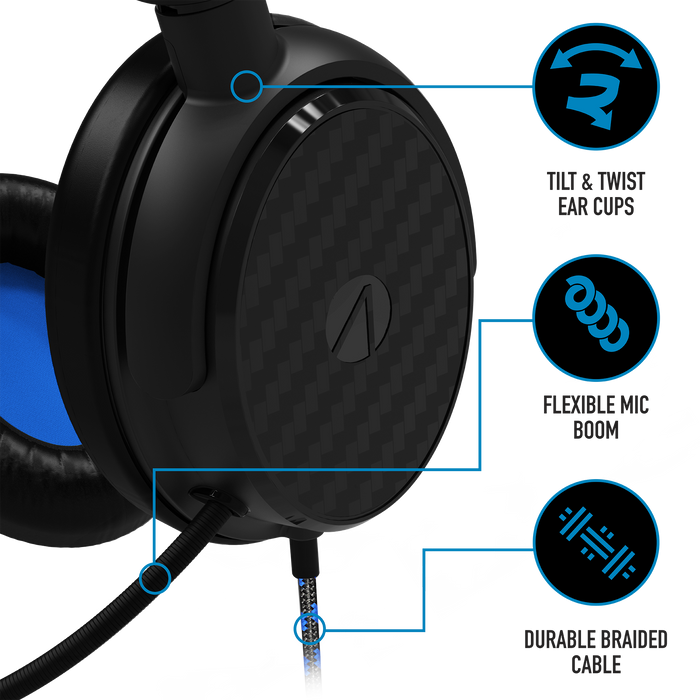 Stealth C6-100 Gaming Headset for PS4/PS5, XBOX, Switch, PC - Blue Stealth