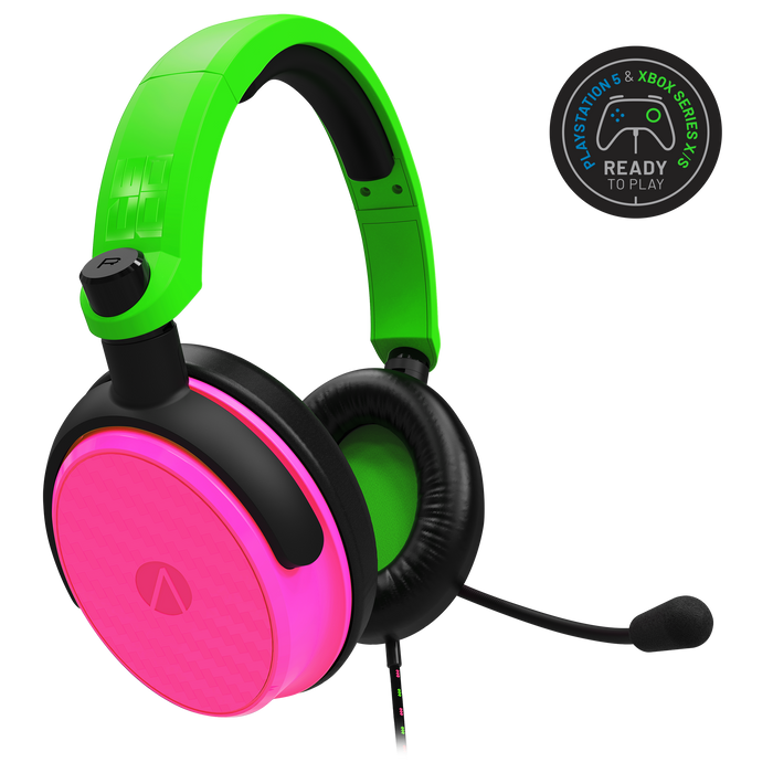 Stealth C6-100 Gaming Headset for Switch, XBOX, PS4/PS5, PC - Neon Green/Pink Stealth