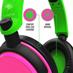 Stealth C6-100 Gaming Headset for Switch, XBOX, PS4/PS5, PC - Neon Green/Pink Stealth