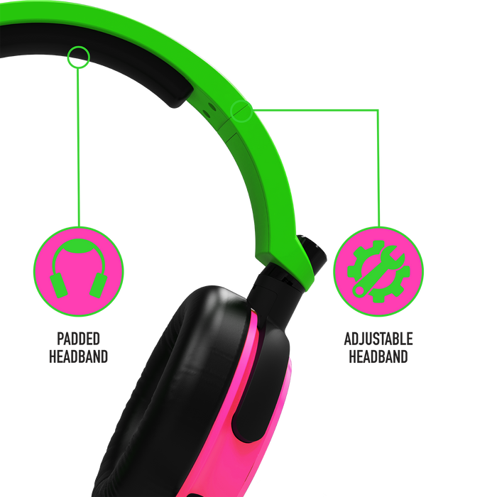 Stealth C6-100 Gaming Headset for Switch, XBOX, PS4/PS5, PC - Neon Green/Pink Stealth