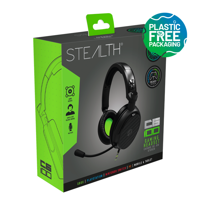 Stealth C6-100 Gaming Headset for XBOX, PS4/PS5, Switch, PC - Green Stealth