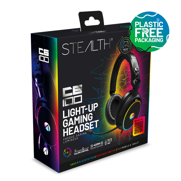 Stealth C6-100 Light Up Gaming Headset for XBOX, PS4/PS5, Switch, PC Stealth