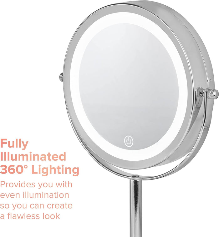 Carmen Illuminated LED Cosmetic Mirror with Touch Sensor Carmen