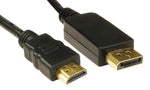 Cables Direct DisplayPort - HDMI, 1m Black CABLES DIRECT