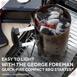 George Foreman GFPTBBQ1004B On-The-Go Portable Charcoal BBQ in Black George Foreman