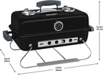 George Foreman GFPTBBQ1004B On-The-Go Portable Charcoal BBQ in Black George Foreman
