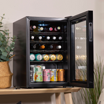 Kuhla KBC2B 62L Lockable Glass Door Wine and Drinks Cooler- Black