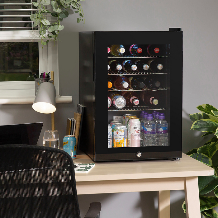 Kuhla KBC2B 62L Lockable Glass Door Wine and Drinks Cooler- Black