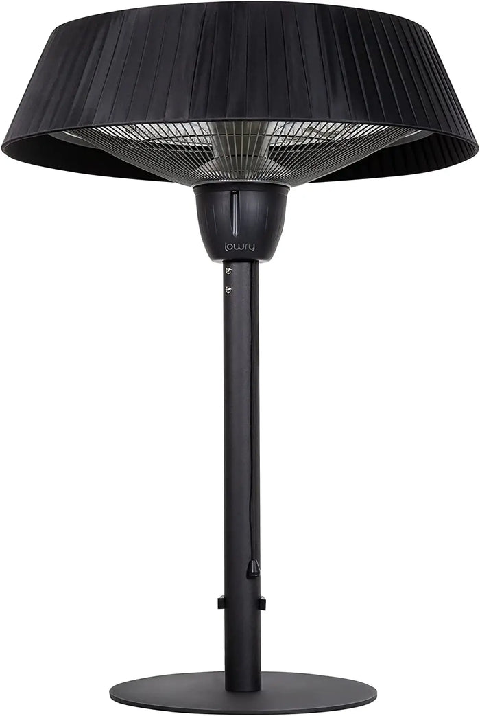 Lowry LTTPTH3 1.5KW 70cm Outdoor Table Top Heater- Black Lowry