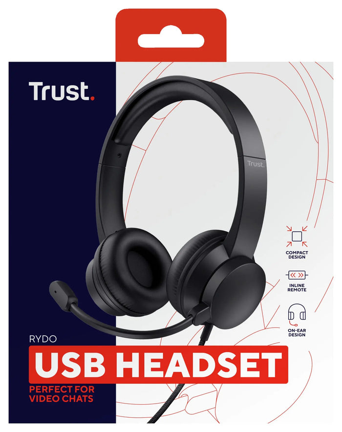 Trust Rydo Headset Wired Head-band Calls/Music USB Type-A Black Trust