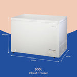 Russell Hobbs RH300CF201W 300L Chest Freezer in White