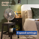 Russell Hobbs RHMDF1201GR 12” Metal Desk Fan in Greige