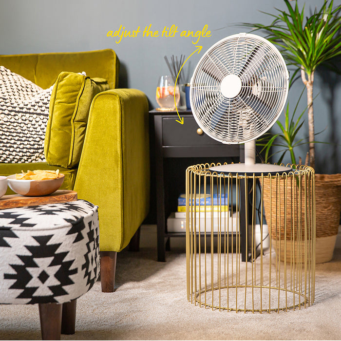 Russell Hobbs RHMDF1201GR 12” Metal Desk Fan in Greige