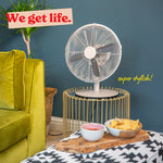 Russell Hobbs RHMDF1201GR 12” Metal Desk Fan in Greige