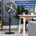 Russell Hobbs RHMPF1601BG 16” Metal Pedestal Fan in Brushed Gold & Black Russell Hobbs