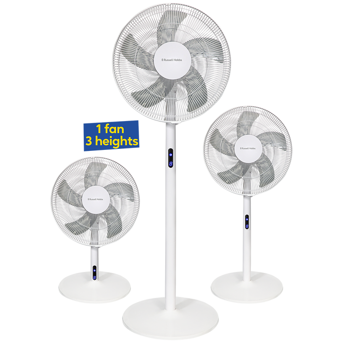 Russell Hobbs RHMPF3IN1 3-in-1 Pedestal Fan in White Russell Hobbs