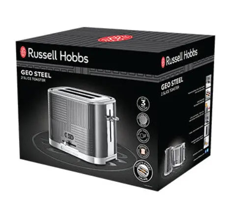 Russell Hobbs Geo Steel 2 slice(s) Stainless steel Russell Hobbs