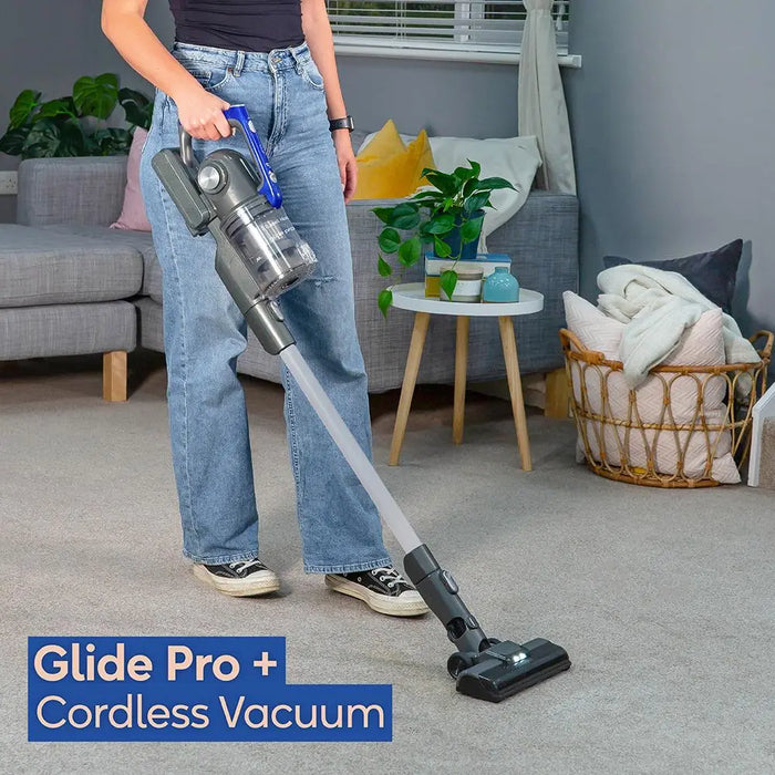 Russell Hobbs RHHS4101 Glide Pro Plus Cordless Stick Vacuum in Grey & Blue Russell Hobbs