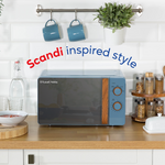 Russell Hobbs RHMM713BL-N Scandi Compact Manual Microwave 17L - Blue