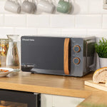 Russell Hobbs RHMM713G-N microwave Countertop Solo microwave 17 L 700 W Grey, Wood Russell Hobbs