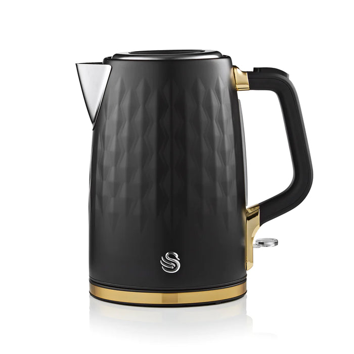 Swan SK14082BLKN  1.7L Gatsby Jug Kettle- Black Swan