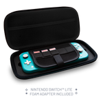 Stealth Hard-Shell Premium Travel Case for Nintendo Switch, Switch Lite & Switch OLED - Neon Red and Blue Stealth