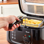 Swan 2.5L Square Black Fryer Swan