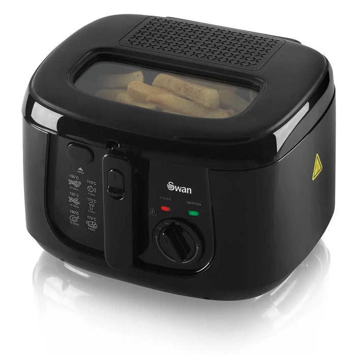 Swan 2.5L Square Black Fryer Swan