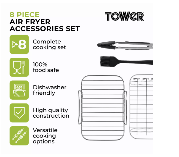 Tower 8 Piece Air Fryer Accessories