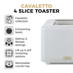 Tower Cavaletto 4 Slice Stainless Steel Toaster Tower